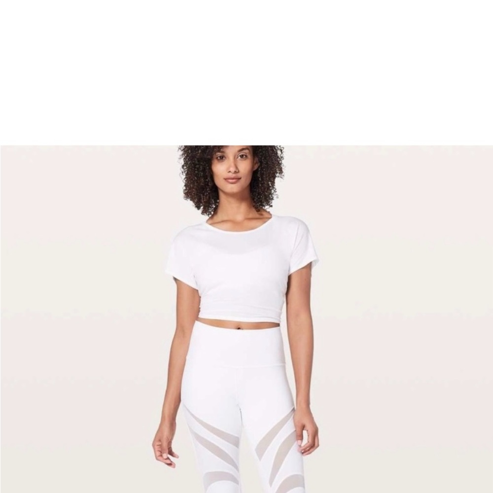 NWOT Lululemon White Wunder Under Hi Rise
28" Mesh Tight Size '4'